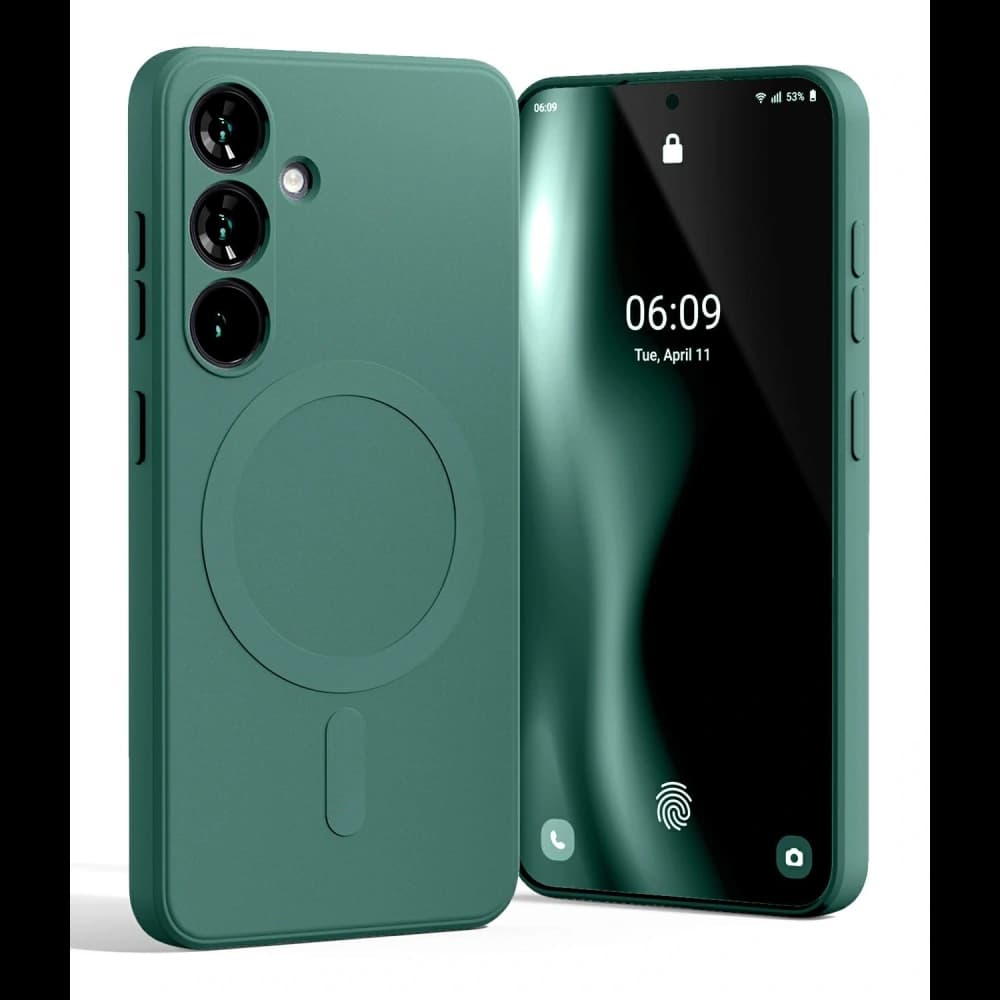 Mercury MagSafe Fél-szilikon Tok Samsung Galaxy S25 zöld