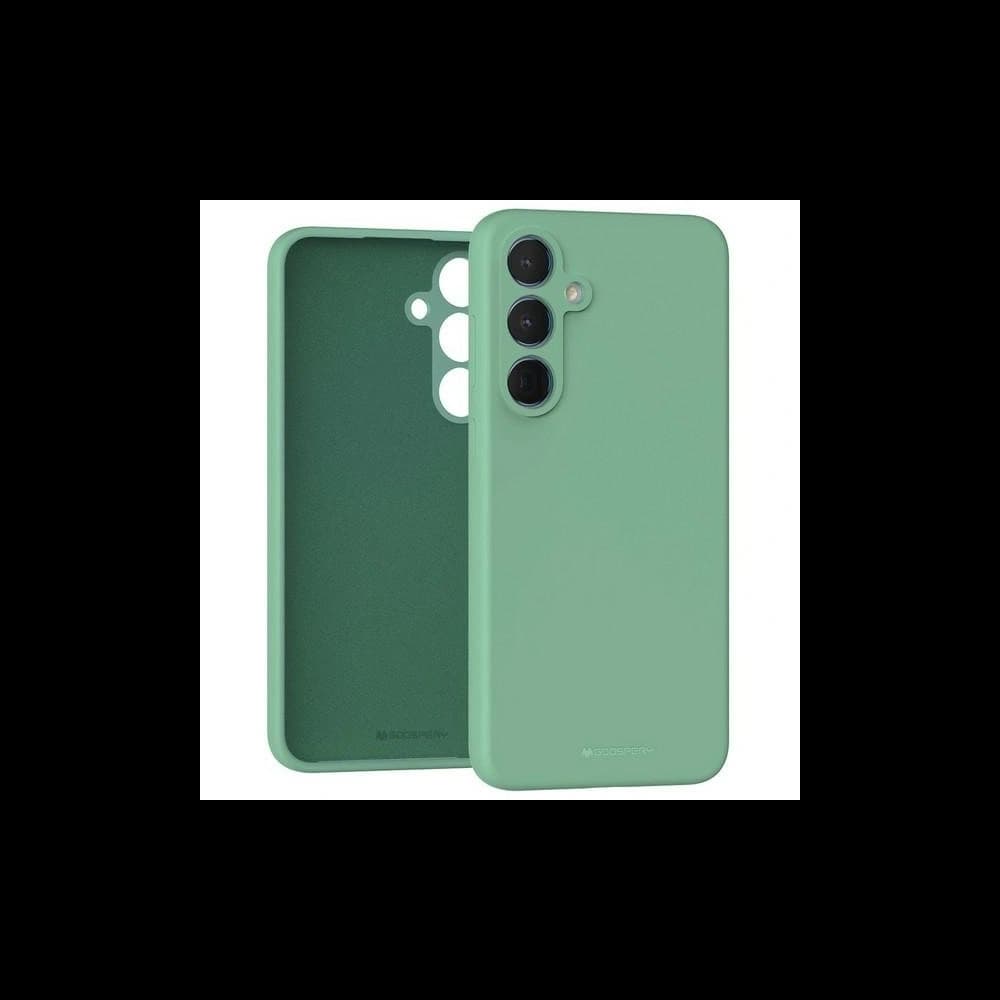 Husa din silicon Mercury pentru Samsung Galaxy A55 verde - 1