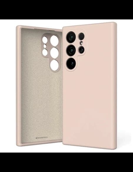 Husa din silicon Mercury pentru Samsung Galaxy S24 Ultra roz nisipos