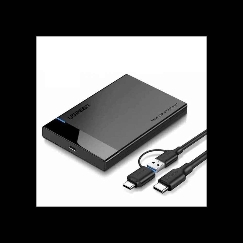 Vnější pouzdro pro HDD/SSD 2,5" UGREEN US221, SATA, USB 3.0 + USB-C do USB-C 3.1