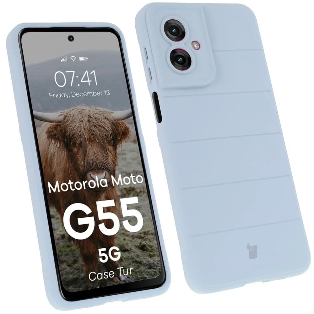 Husa Bizon Tur Motorola Moto G55 5G albastru deschis