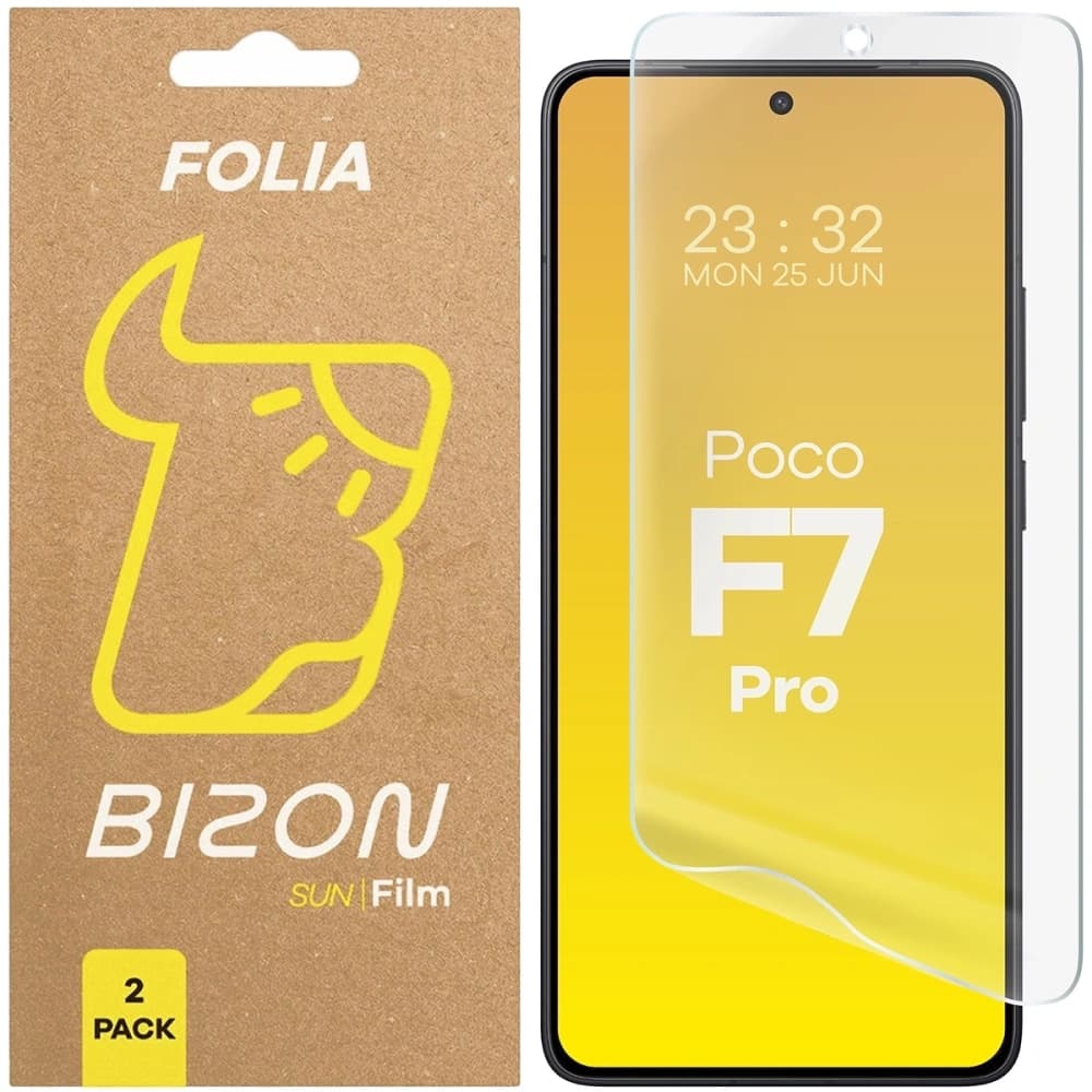 Bizon Üvegfólia Nap Xiaomi Poco F7 Pro [2 CSOMAG] - 1