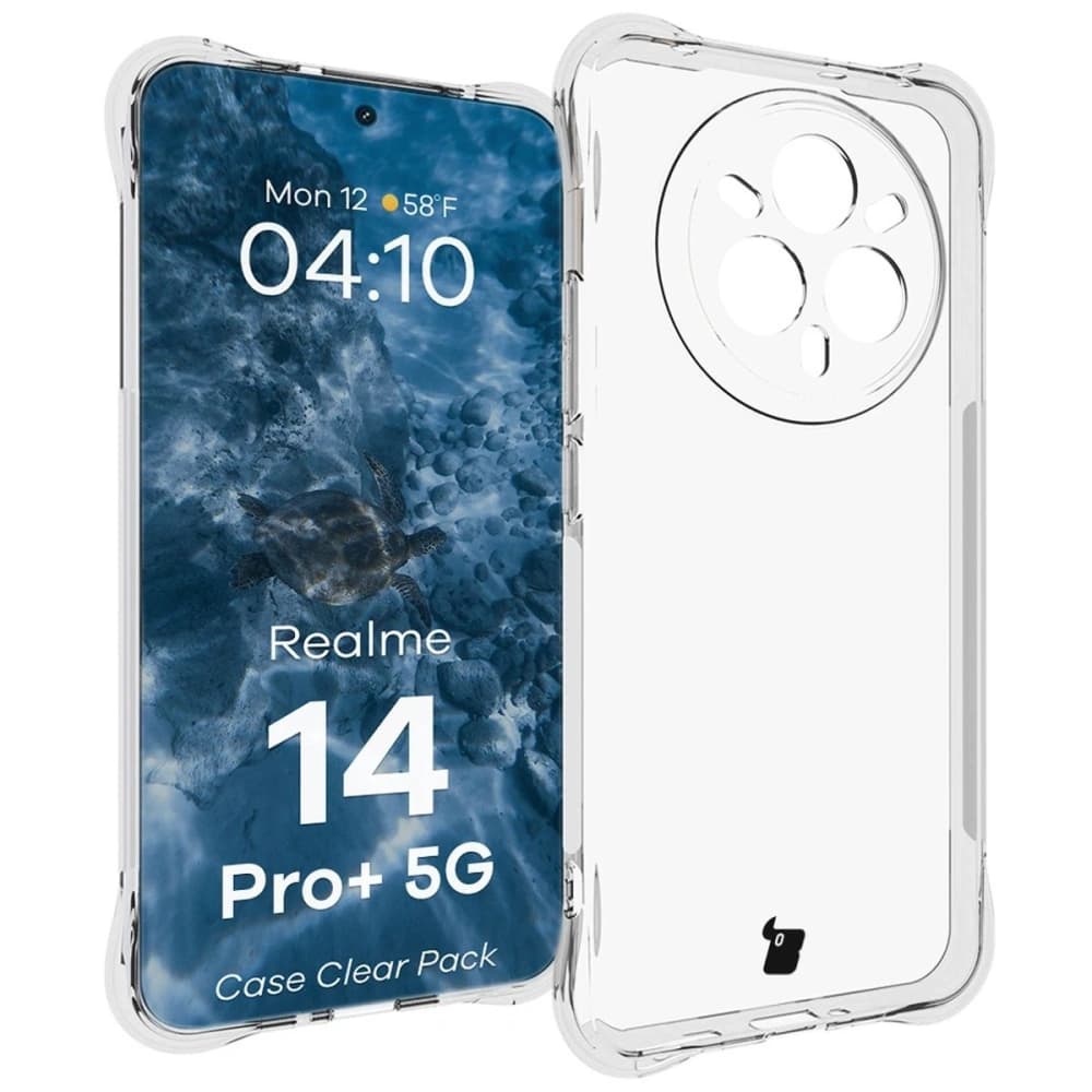 Bizon Case Clear Pack Hülle + 2x Displayschutzfolie Realme 14 Pro+ Plus 5G - 3