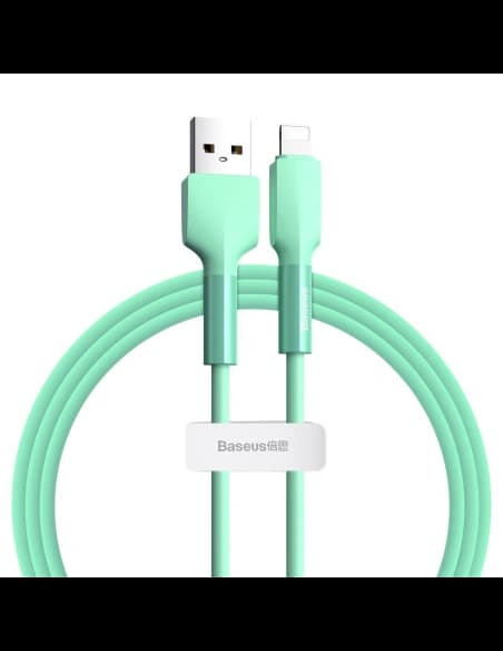 Lightning USB kábel Baseus szilikon, 2.4A, 1m (zöld)