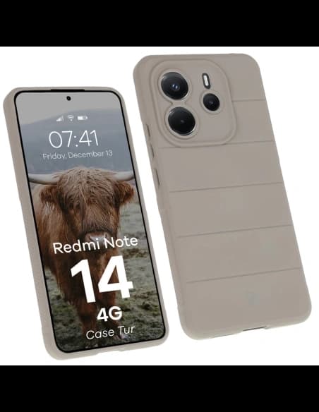 Husa Bizon pentru Xiaomi Redmi Note 14 4G gri deschis
