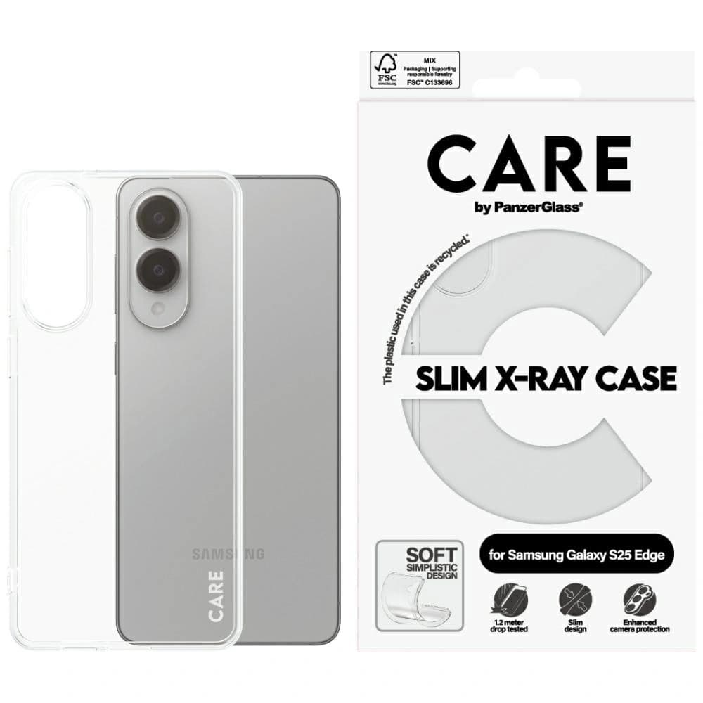 CARE de la PanzerGlass Fashion X-Ray Samsung Galaxy S25 Edge transparent