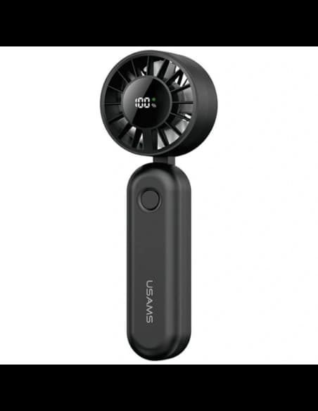 USAMS Mini ZB352 Foldable Hand Fan 1200mAh black