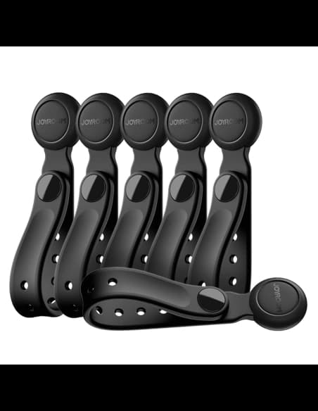 Opaska na kable Joyroom JR-ZS422 silikonowa z magnesem czarna [6 PACK]