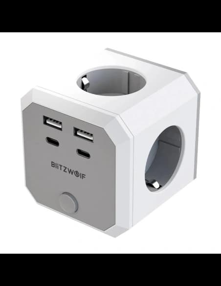 Kostka zasilająca BlitzWolf BW-EC2 8w1 4xAC / 2xUSB-A / 2xUSB-C
