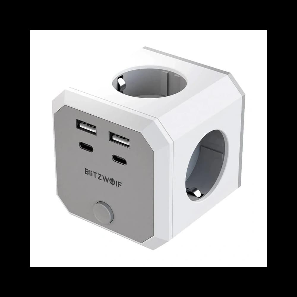 BlitzWolf BW-EC2 Steckdosenleiste 8-in-1 4xAC / 2xUSB-A / 2xUSB-C - 1
