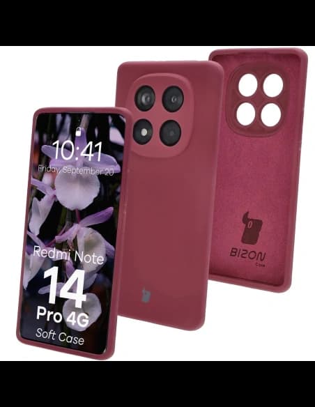 Husă Bizon Soft pentru Xiaomi Redmi Note 14 Pro 4G violet închis