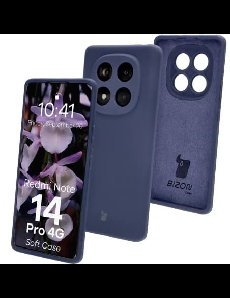 Husă Bizon Soft pentru Xiaomi Redmi Note 14 Pro 4G albastru închis
