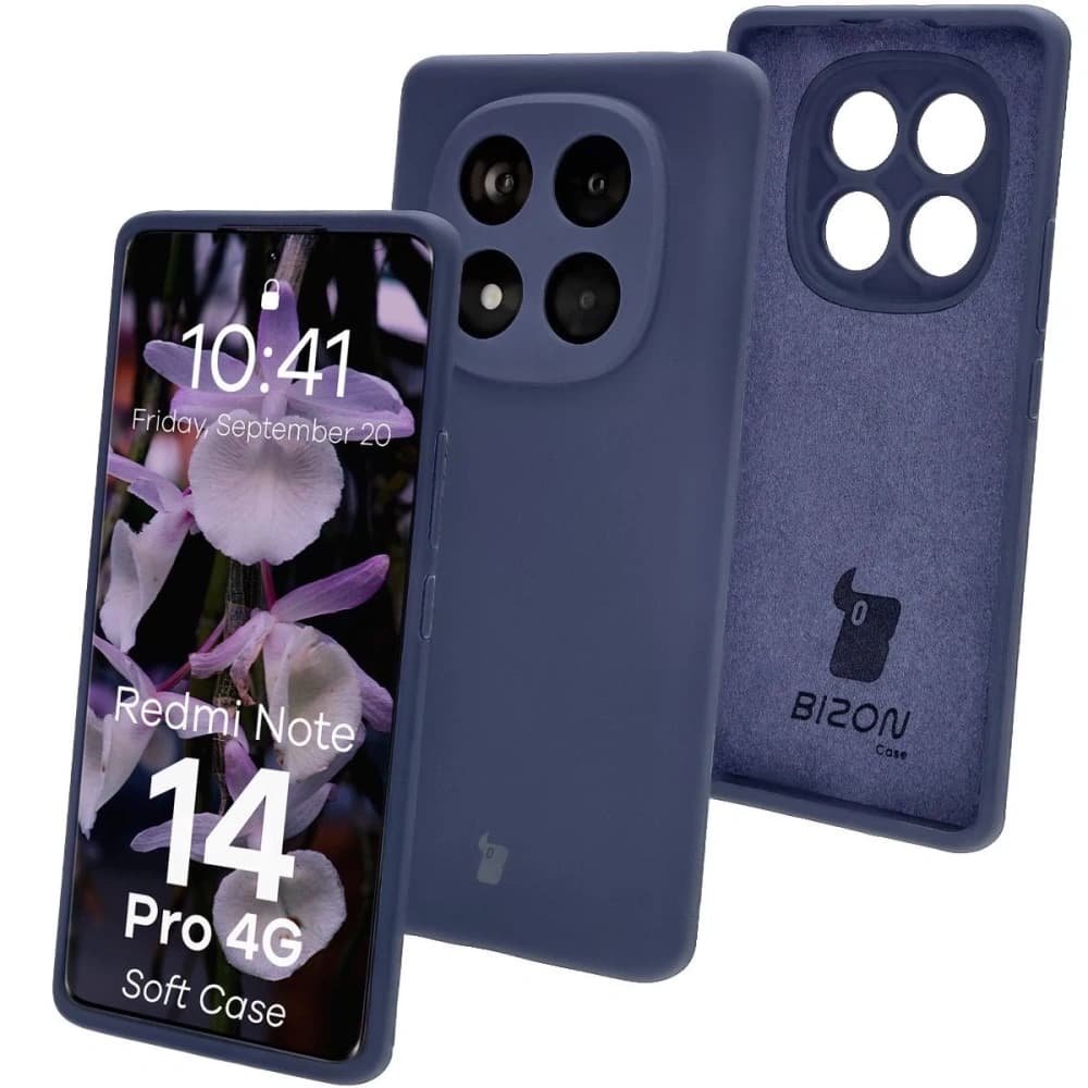 Bizon Soft Case Xiaomi Redmi Note 14 Pro 4G tmavě modrý - 1