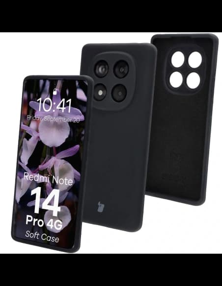 Husă Bizon Soft pentru Xiaomi Redmi Note 14 Pro 4G neagră