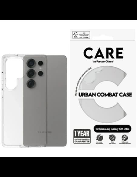 CARE od PanzerGlass Flagship Urban Combat Samsung Galaxy S25 Ultra čirý