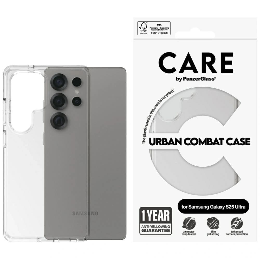 CARE od PanzerGlass Flagship Urban Combat Samsung Galaxy S25 Ultra čirý
