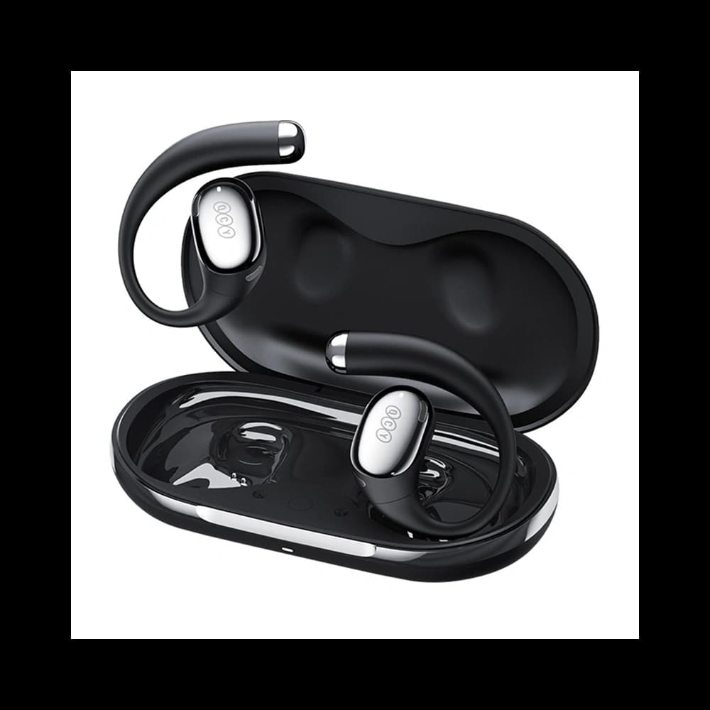 Căști wireless Bluetooth 6.0 QCY Crossky R70 cu clip, negre - 1