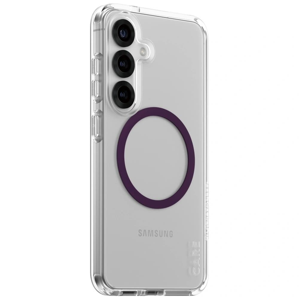 CARE od PanzerGlass Flagship Urban Combat Purple QI Samsung Galaxy S25 čirý - 2