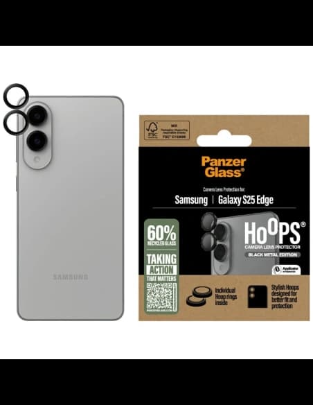PanzerGlass Hoops Linsenschutz Samsung Galaxy S25 Edge schwarz