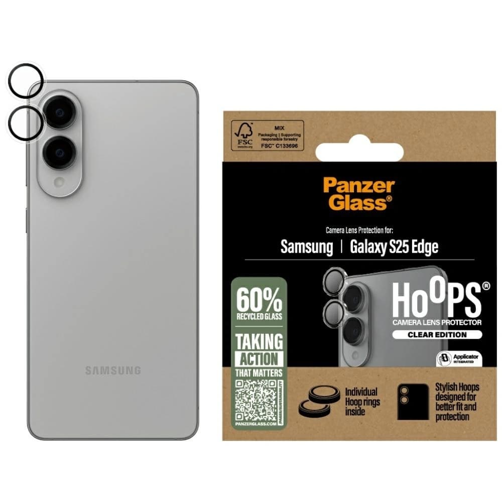 PanzerGlass Hoops Lens Protector Samsung Galaxy S25 Edge klar