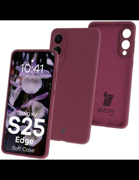Bizon Soft Case Samsung Galaxy S25 Edge tmavě fialový