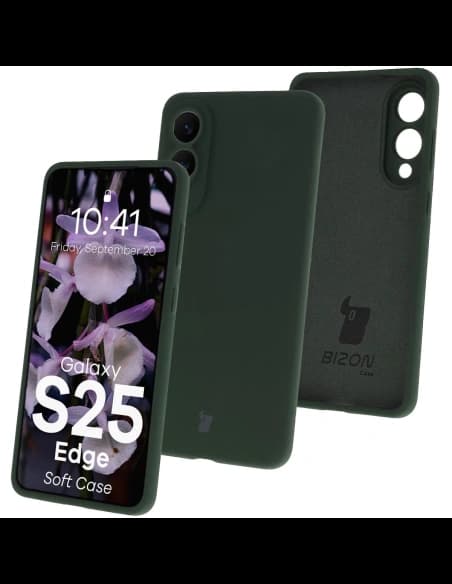 Bizon Soft Case Samsung Galaxy S25 Edge tmavě zelená