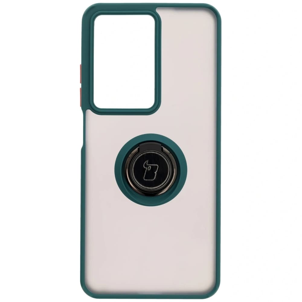 Bizon Case Hybrid Ring Realme C75 4G / 14x 5G fumuriu cu un cadru verde închis - 2