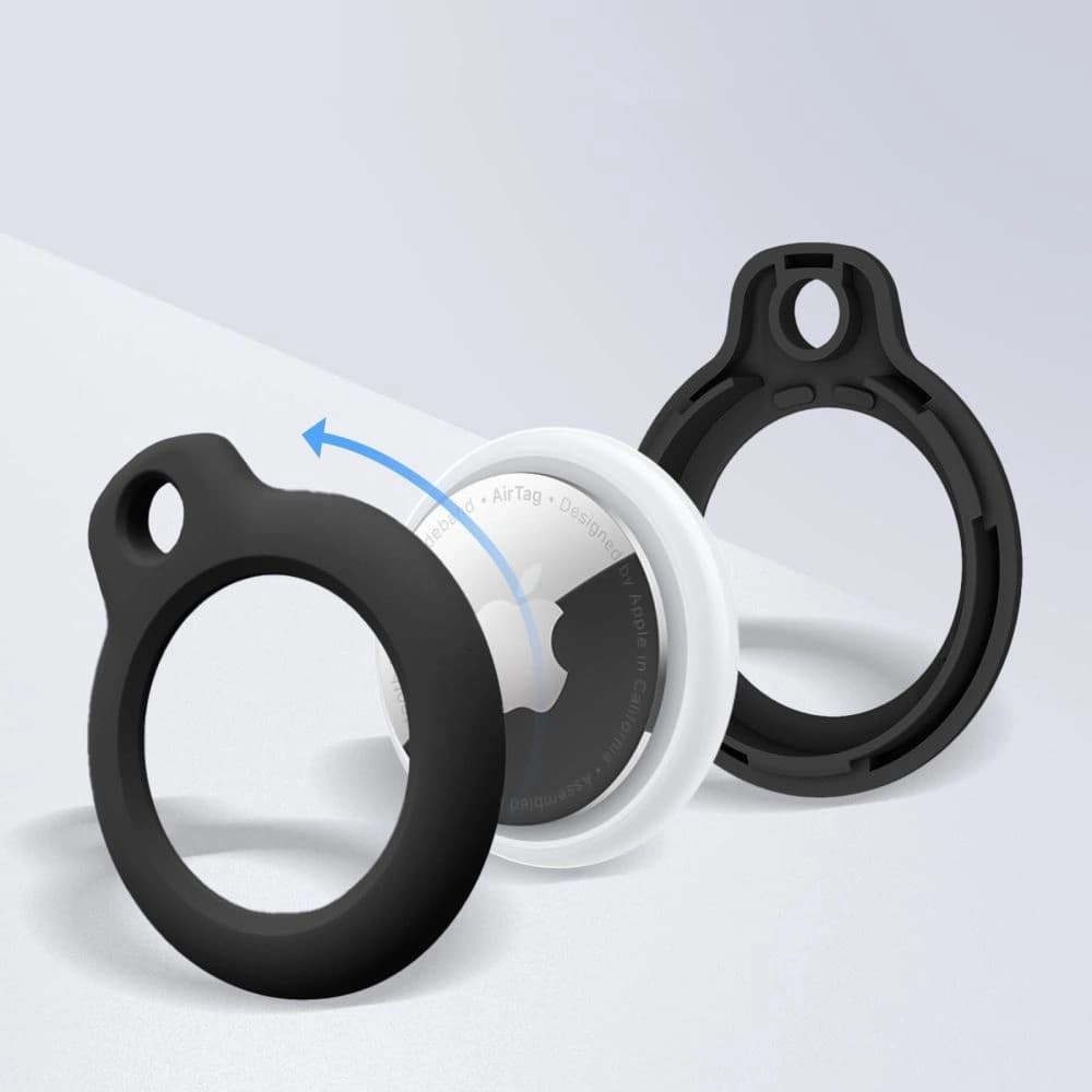 Tech-Protect Rough Apple AirTag 1 / 2 Negru [4 PACHET] - 5