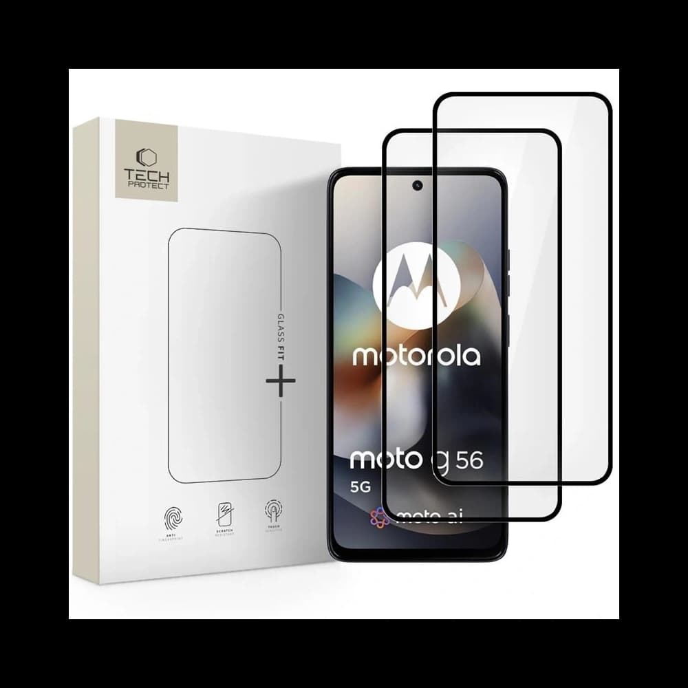 Tech-Protect Glass Fit+ Motorola Moto G56 5G Fekete [2 CSOMAG] - 1