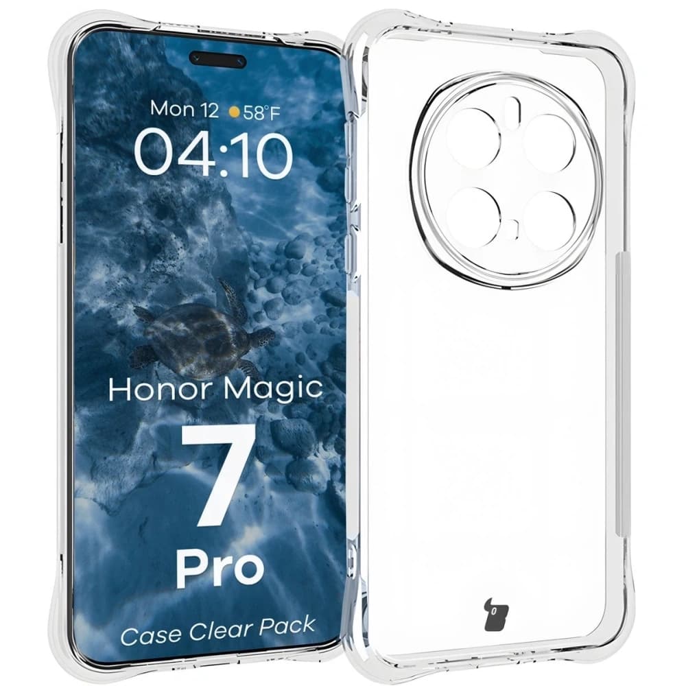 Bizon Case Clear Pack rugalmas tok + 2x kijelzőfólia Honor Magic7 Pro - 3
