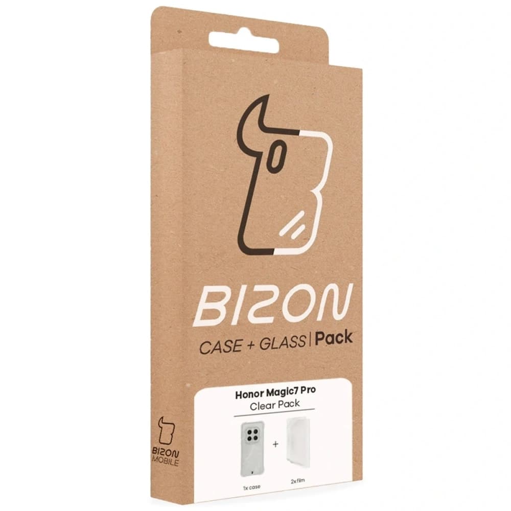 Bizon Case Clear Pack rugalmas tok + 2x kijelzőfólia Honor Magic7 Pro - 9
