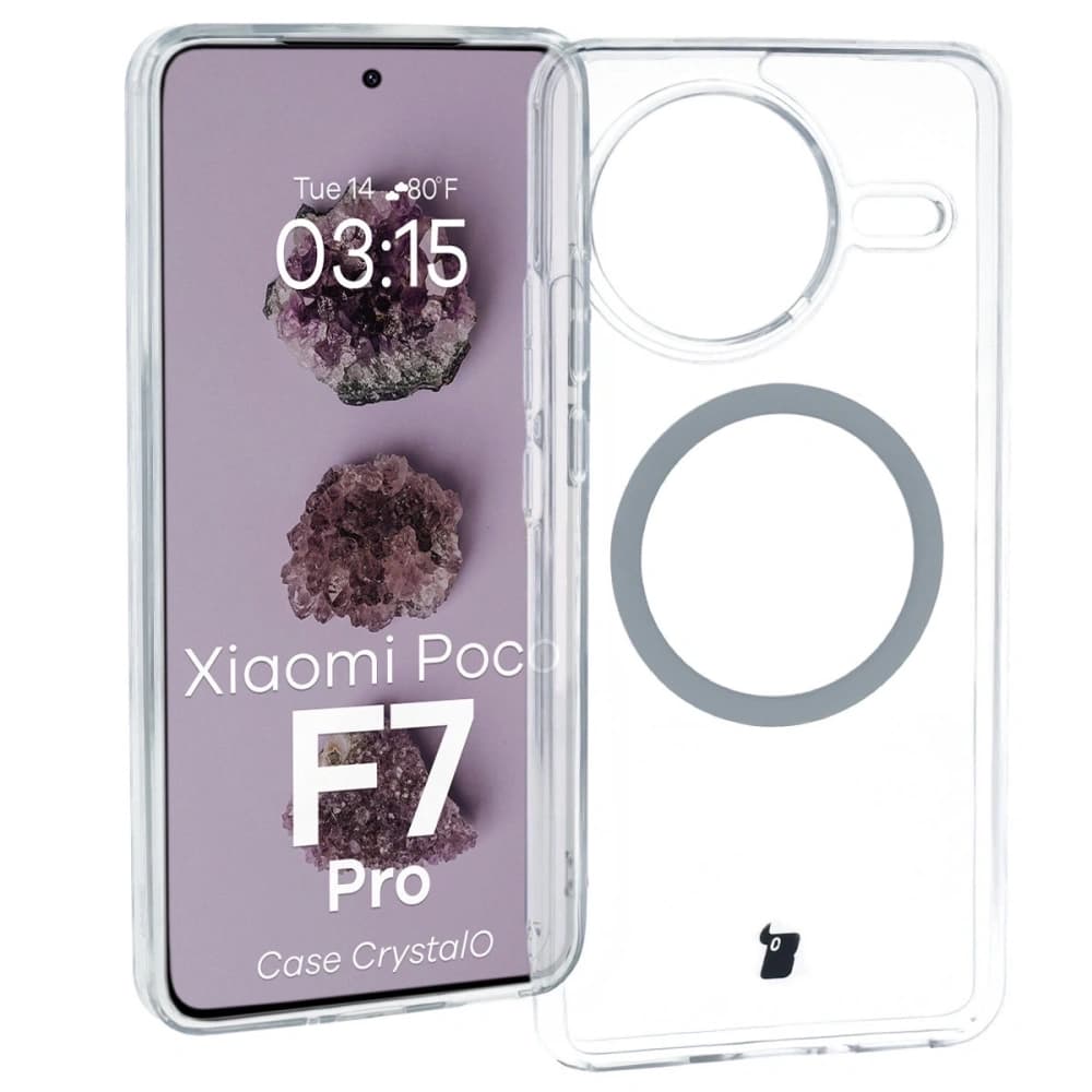 Bizon Case CrystalO Magnetic Xiaomi POCO F7 Pro klar - 1