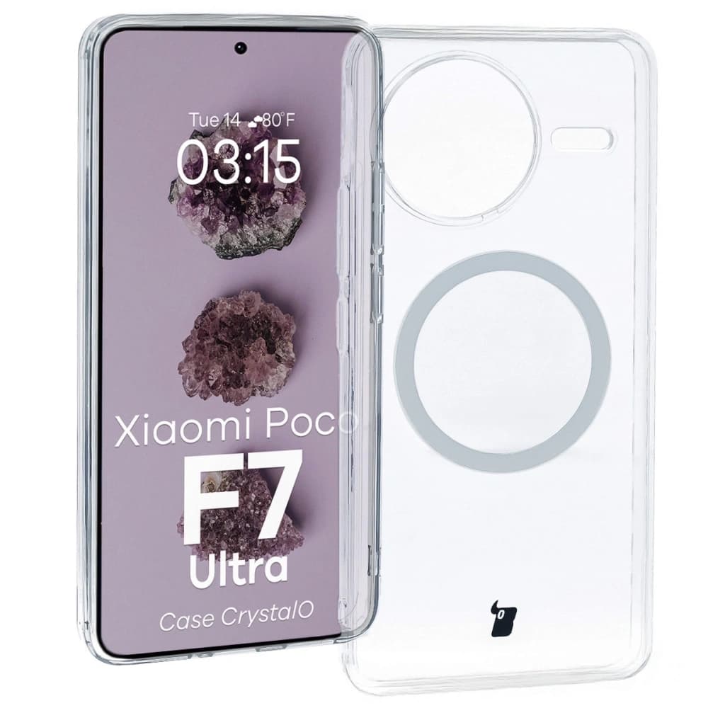 Bizon Case CrystalO Magnetic Xiaomi POCO F7 Ultra klar - 1