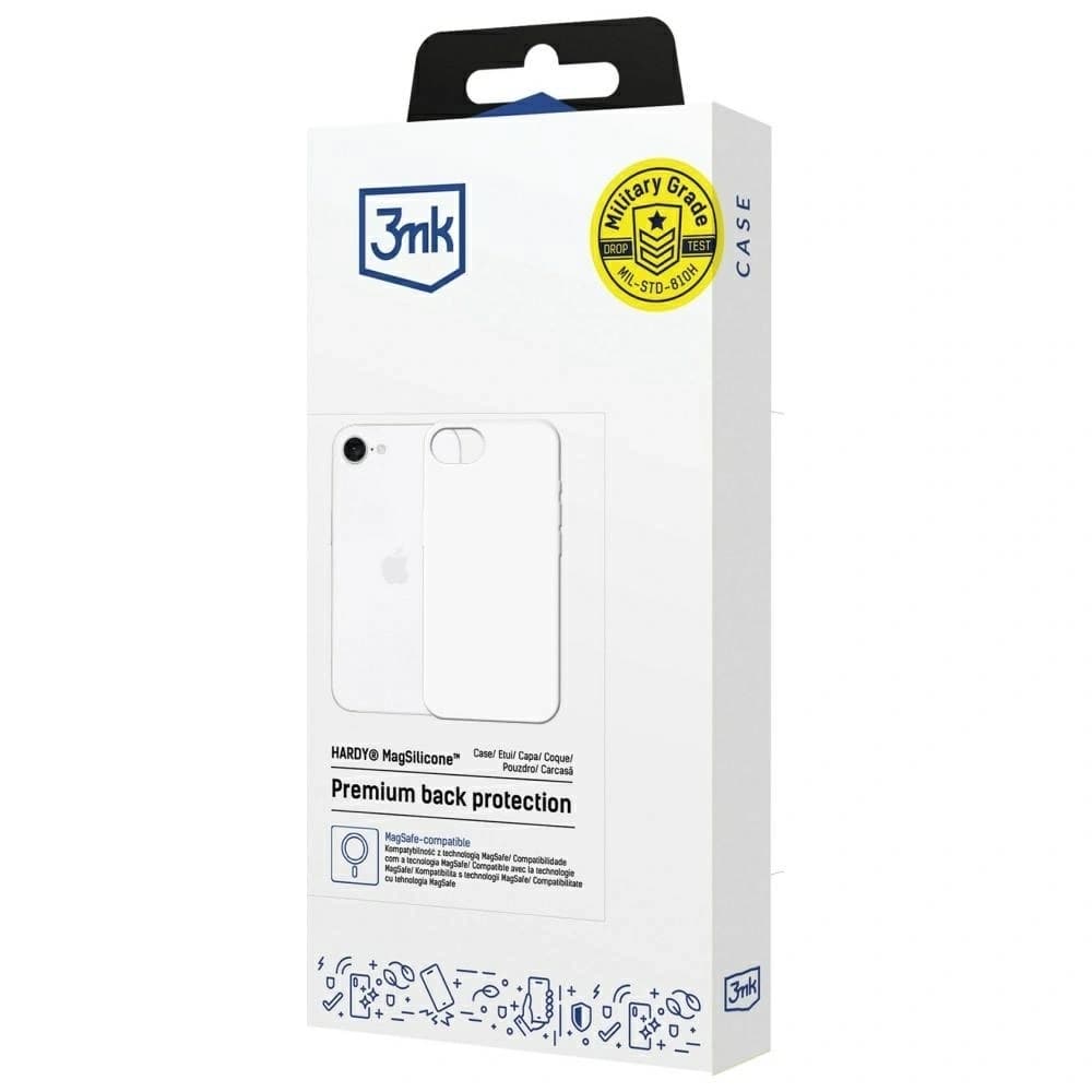 3MK Hardy MagSilicone Apple iPhone 16e alb - 7