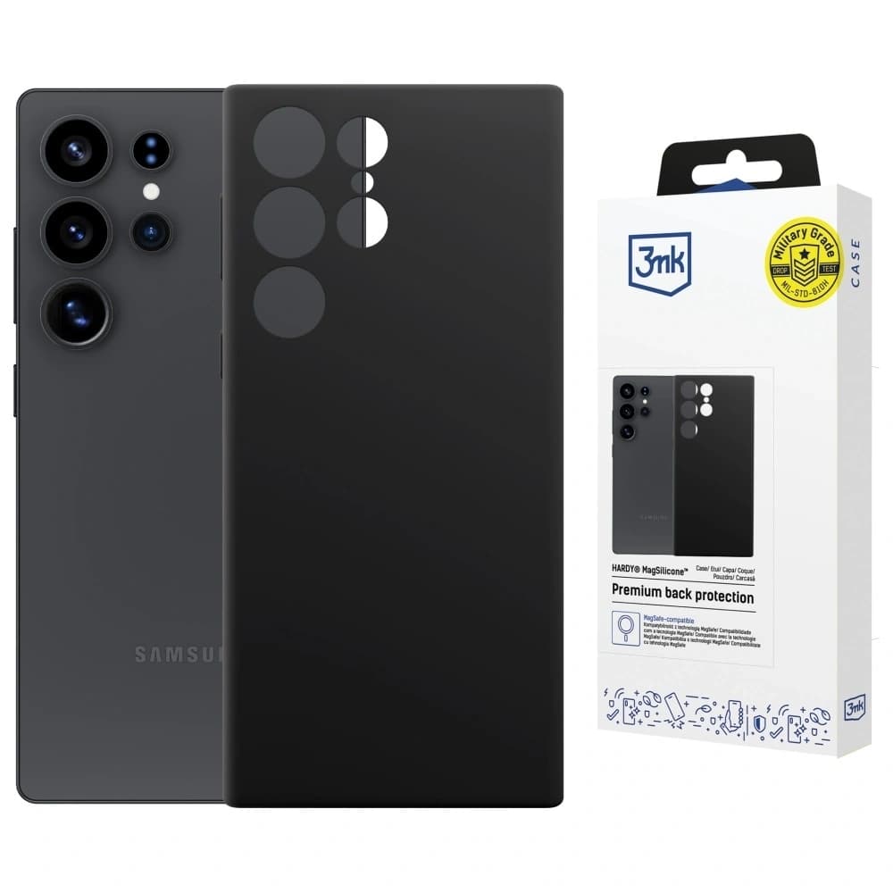 3MK Hardy MagSilicone Samsung Galaxy S23 Ultra černý