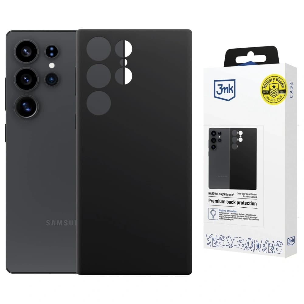3MK Hardy MagSilicone Samsung Galaxy S24 Ultra schwarz