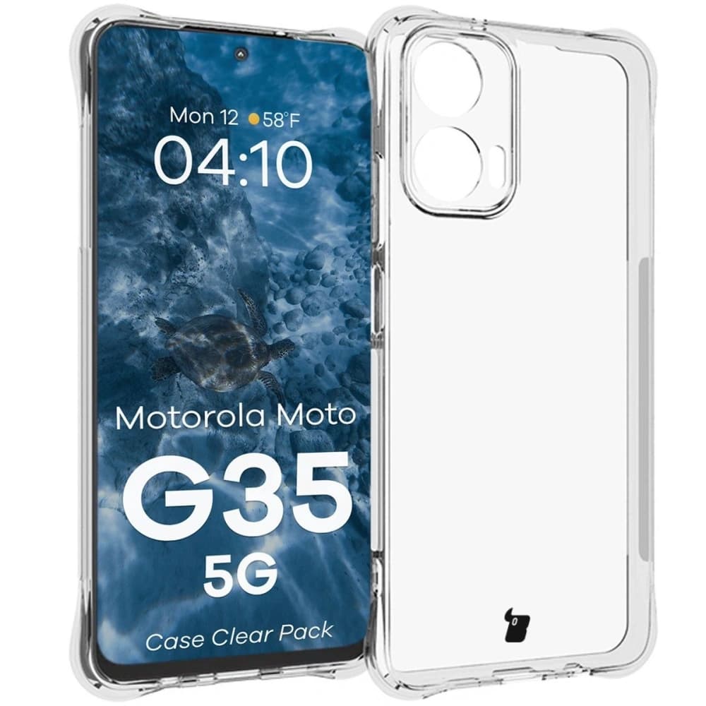 Bizon Case Clear Pack pouzdro + 2x ochranná fólie na displej Motorola Moto G35 5G - 3