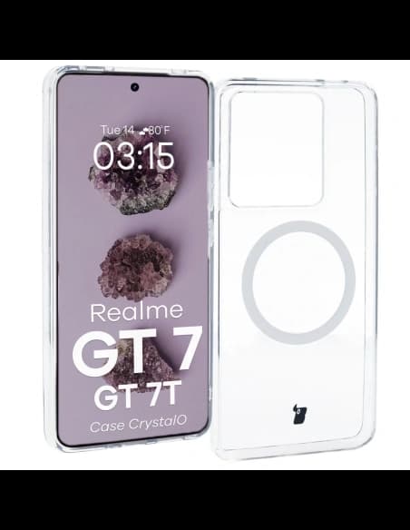 Bizon Case CrystalO Magnetic Realme GT 7 / 7T průhledný
