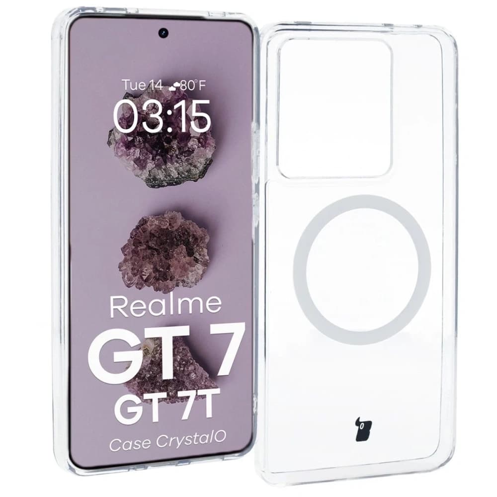 Bizon Case CrystalO Magnetic Realme GT 7 / 7T průhledný - 1