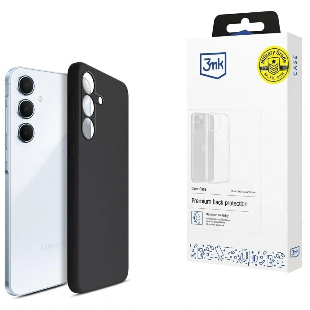 Husa din silicon 3MK pentru Samsung Galaxy A55 5G neagră - 1