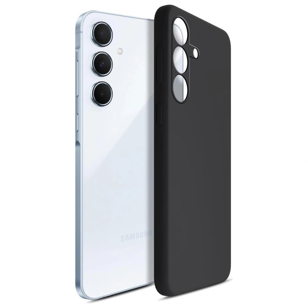 Husa din silicon 3MK pentru Samsung Galaxy A55 5G neagră - 4