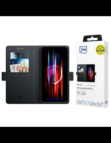 Husa 3MK Wallet pentru Samsung Galaxy A54 5G neagră