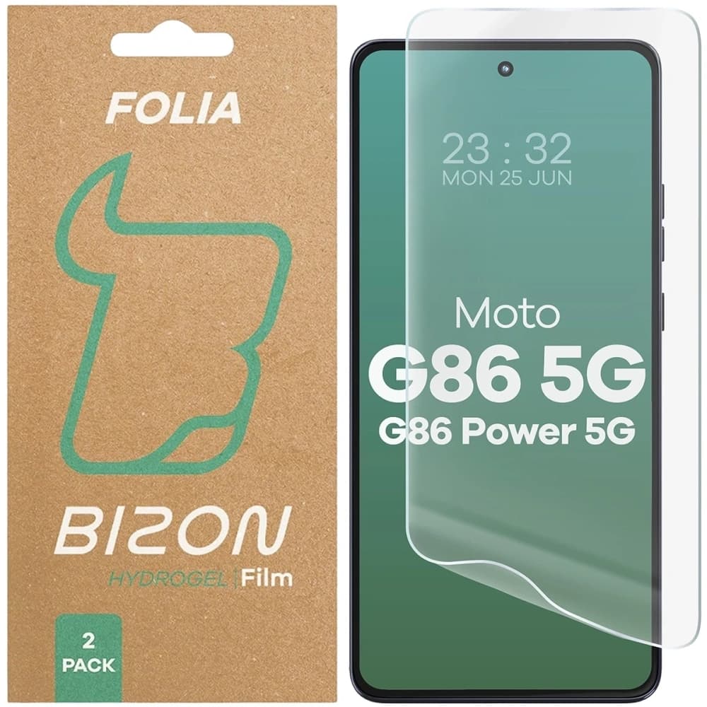 Bizon Glass Hydrogel Front Motorola Moto G86 5G / G86 Power 5G [2 PACK] - 1