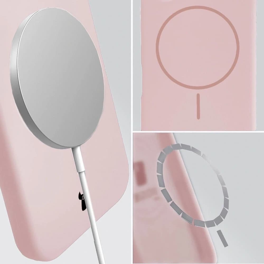 Husă moale Bizon cu magnet pentru Apple iPhone 16 Plus roz deschis - 4