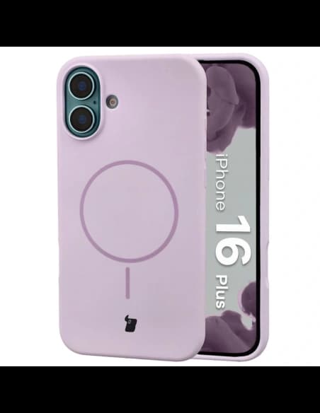 Husă moale Bizon cu magnet pentru Apple iPhone 16 Plus violet deschis
