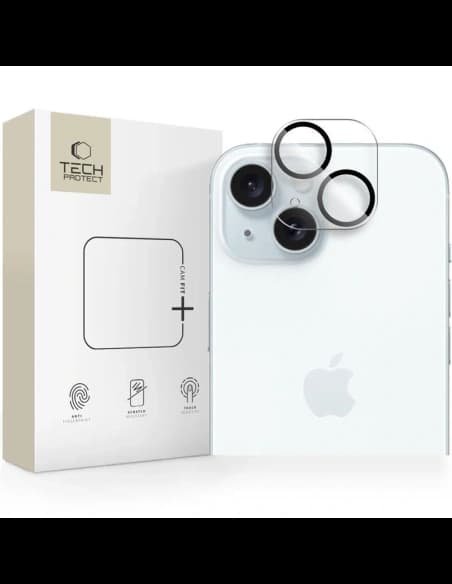 Tech-Protect Cam Fit+ Apple iPhone 14 / 14 Plus / 15 / 15 Plus Clear