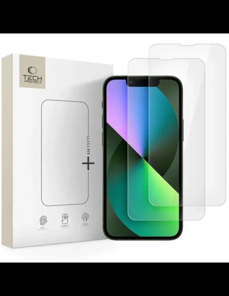 Tech-Protect Glass Fit+ Apple iPhone 13 Mini Clar [2 PACHET]