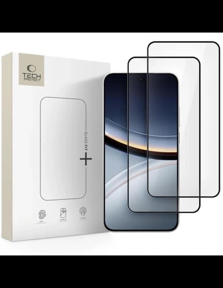 Tech-Protect Glass Fit+ Xiaomi Poco F7 5G Black [2 PACK]