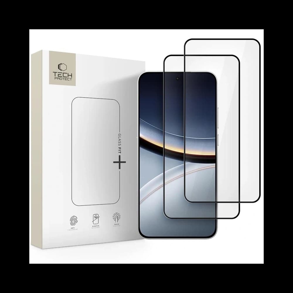 Tech-Protect Glass Fit+ Xiaomi Poco F7 5G Fekete [2 CSOMAG] - 1