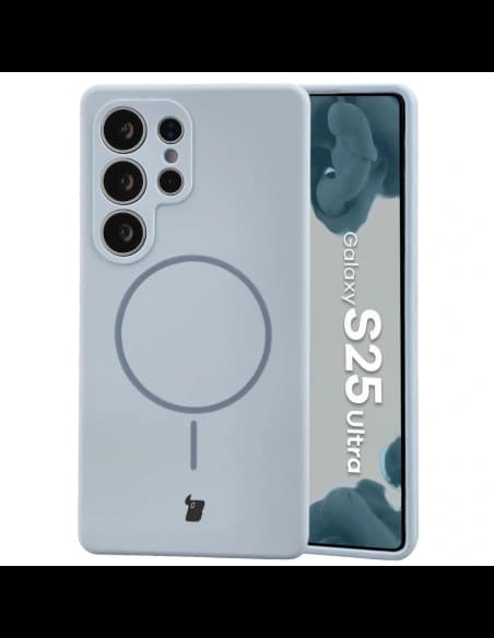 Bizon měkký obal magnetický Samsung Galaxy S25 Ultra modrý